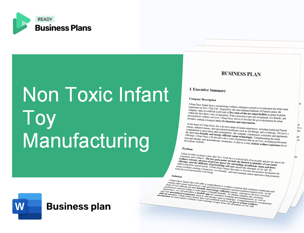 Non Toxic Infant Toy Manufacturing Business Plan