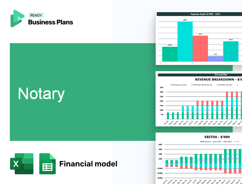 Notary Financial Model – ReadyBizPlans.com