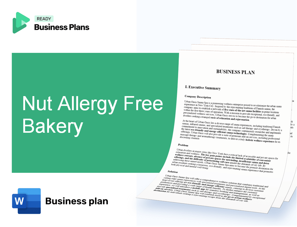 Nut Allergy Free Bakery Business Plan