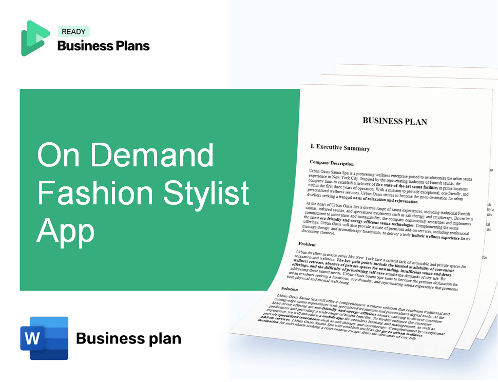 On Demand Fashion Stylist App Business Plan