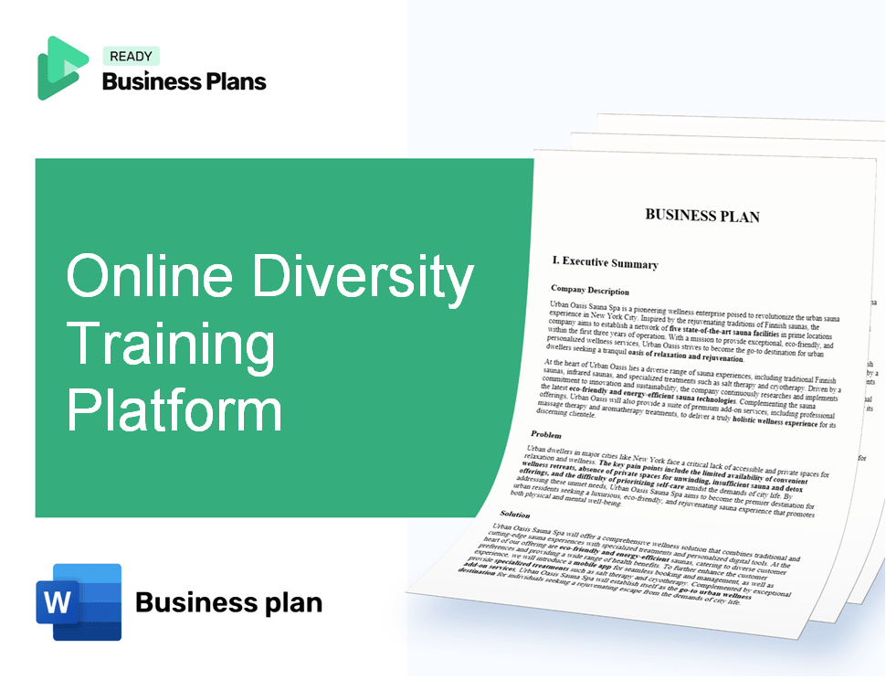 Online Diversity Training Platform Business Plan