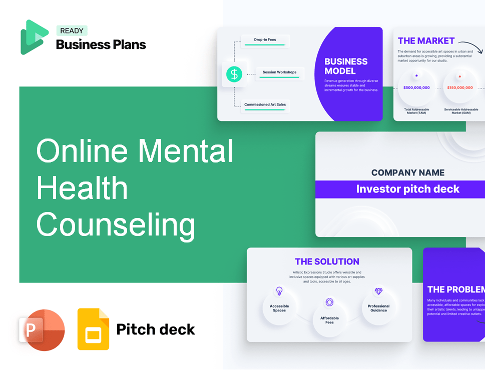Online Mental Health Counseling Pitch Deck