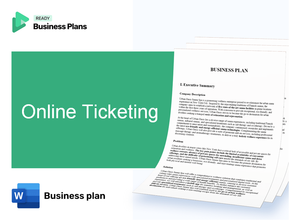 Online Ticketing Business Plan