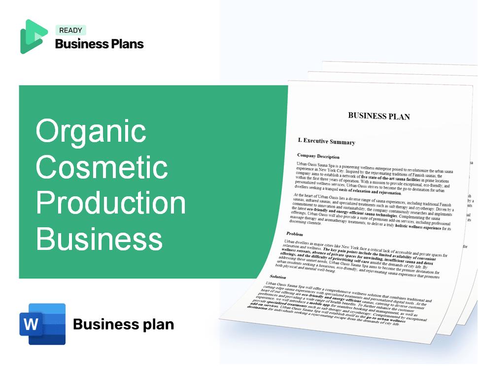 Organic Cosmetic Production Business Business Plan