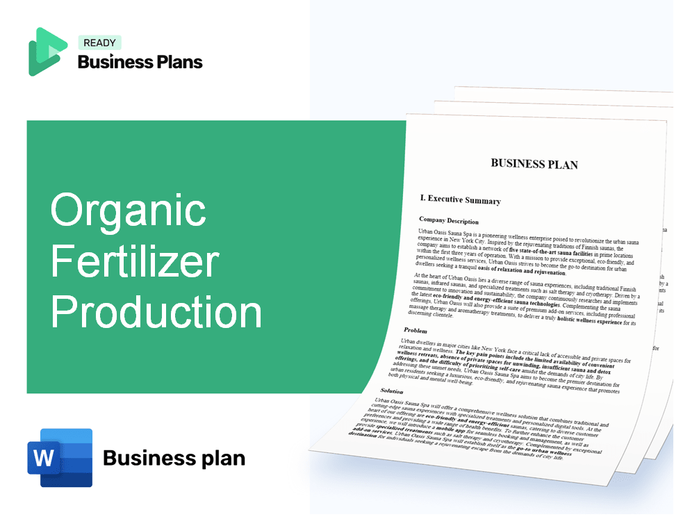 Organic Fertilizer Production Business Plan