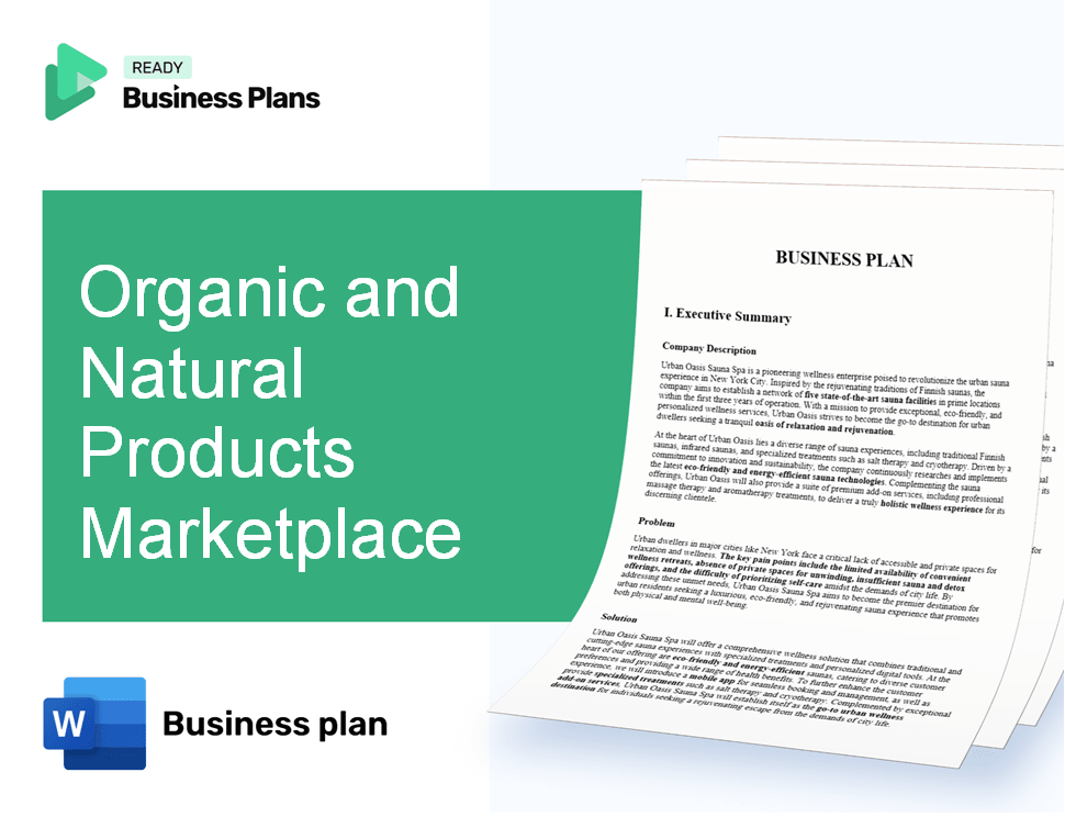 Organic and Natural Products Marketplace Business Plan