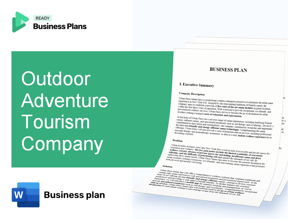 Outdoor Adventure Tourism Company Business Plan
