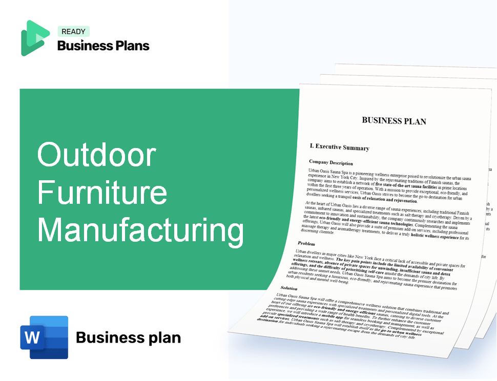 Outdoor Furniture Manufacturing Business Plan