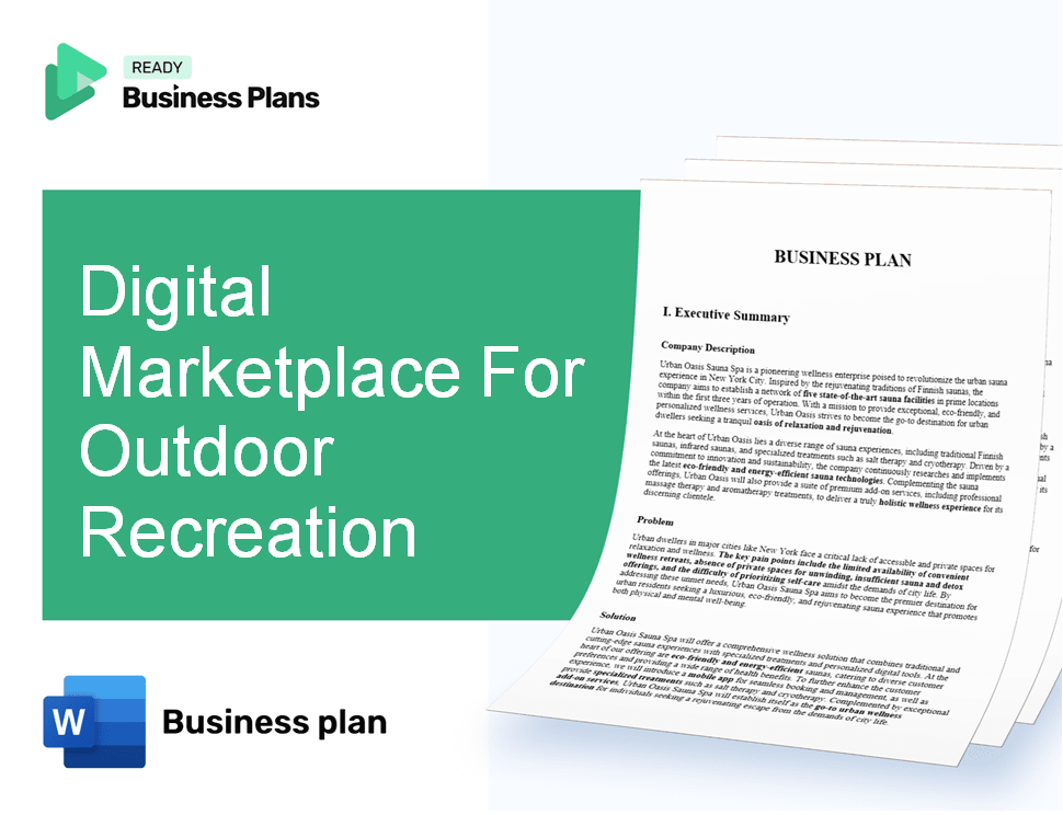 Digital Marketplace For Outdoor Recreation Business Plan