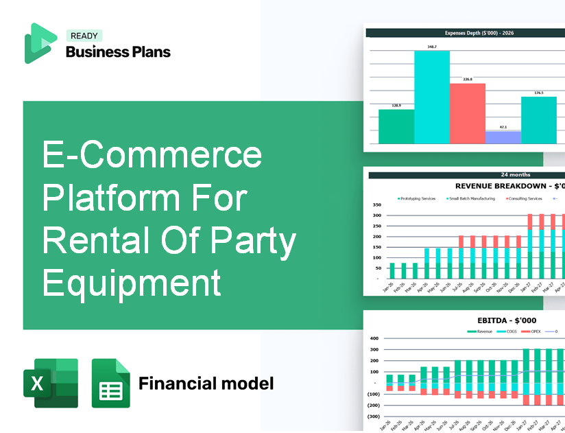 E-Commerce Platform For Rental Of Party Equipment Financial Model