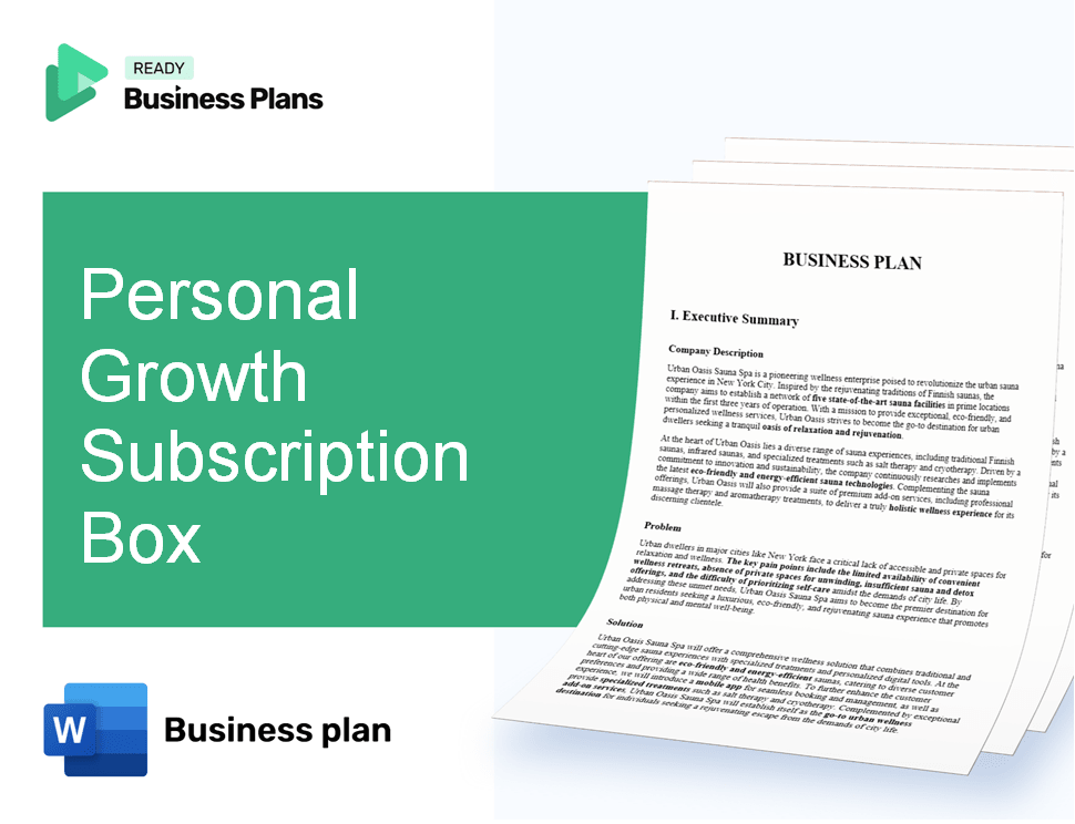 Personal Growth Subscription Box Business Plan
