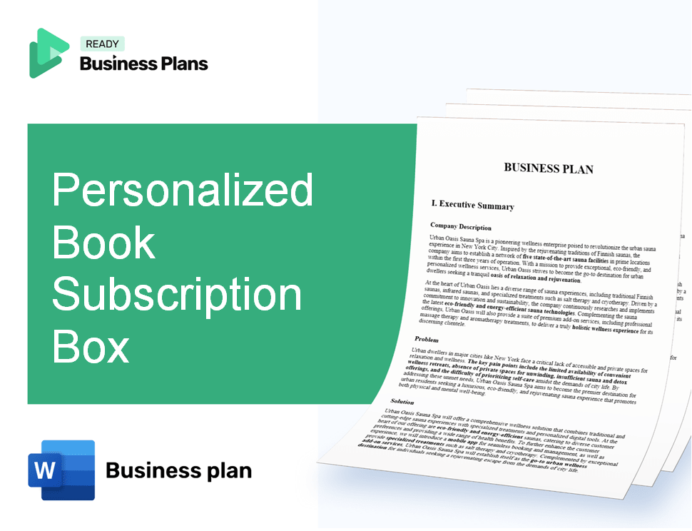 Personalized Book Subscription Box Business Plan