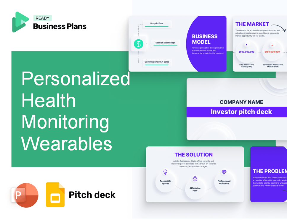 Personalized Health Monitoring Wearables Pitch Deck