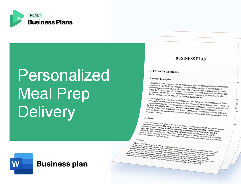 Personalized Meal Prep Delivery Business Plan