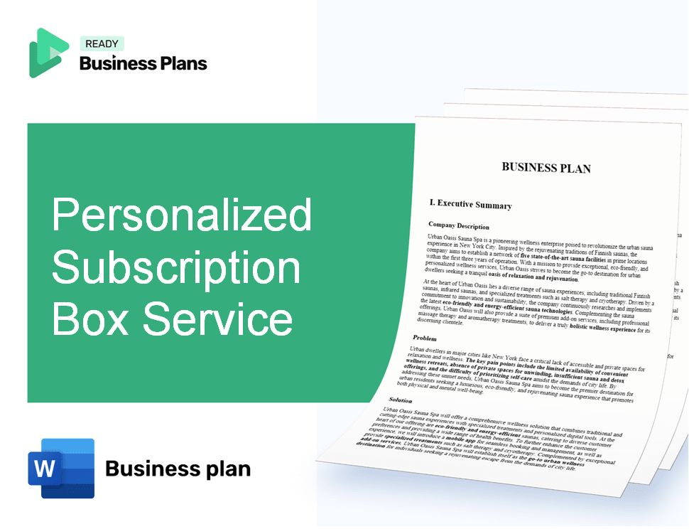 Personalized Subscription Box Service Business Plan