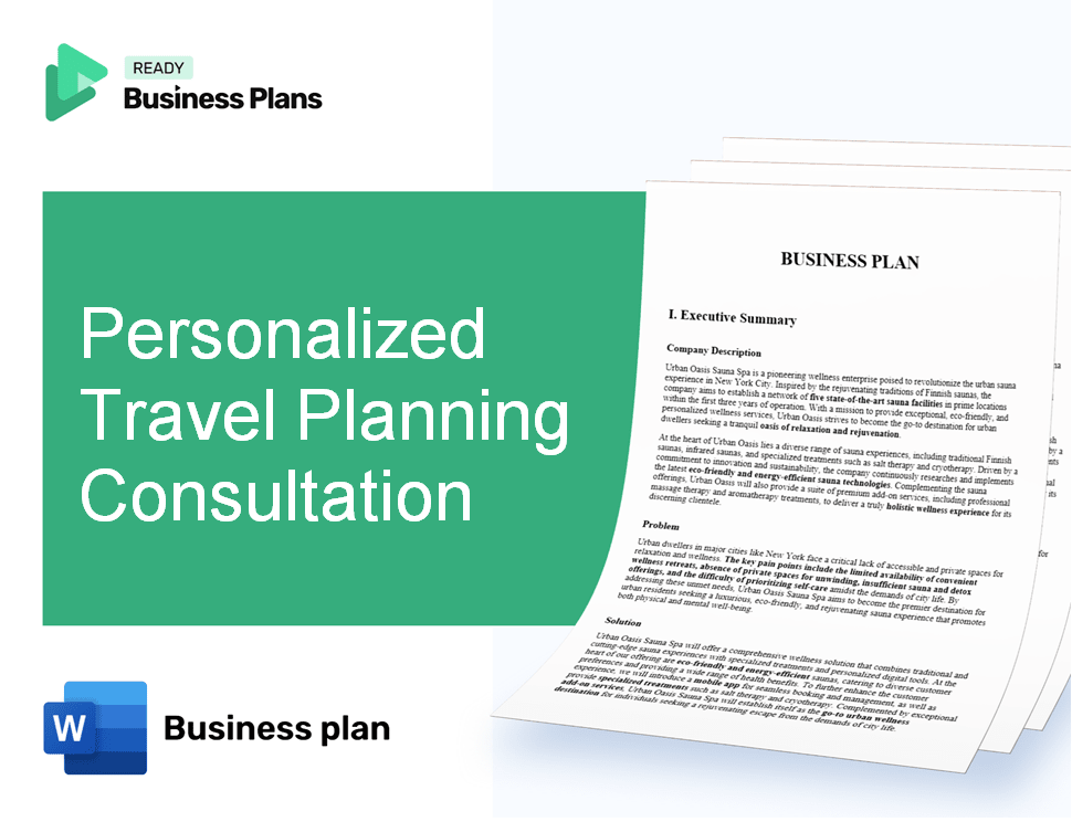 Personalized Travel Planning Consultation Business Plan
