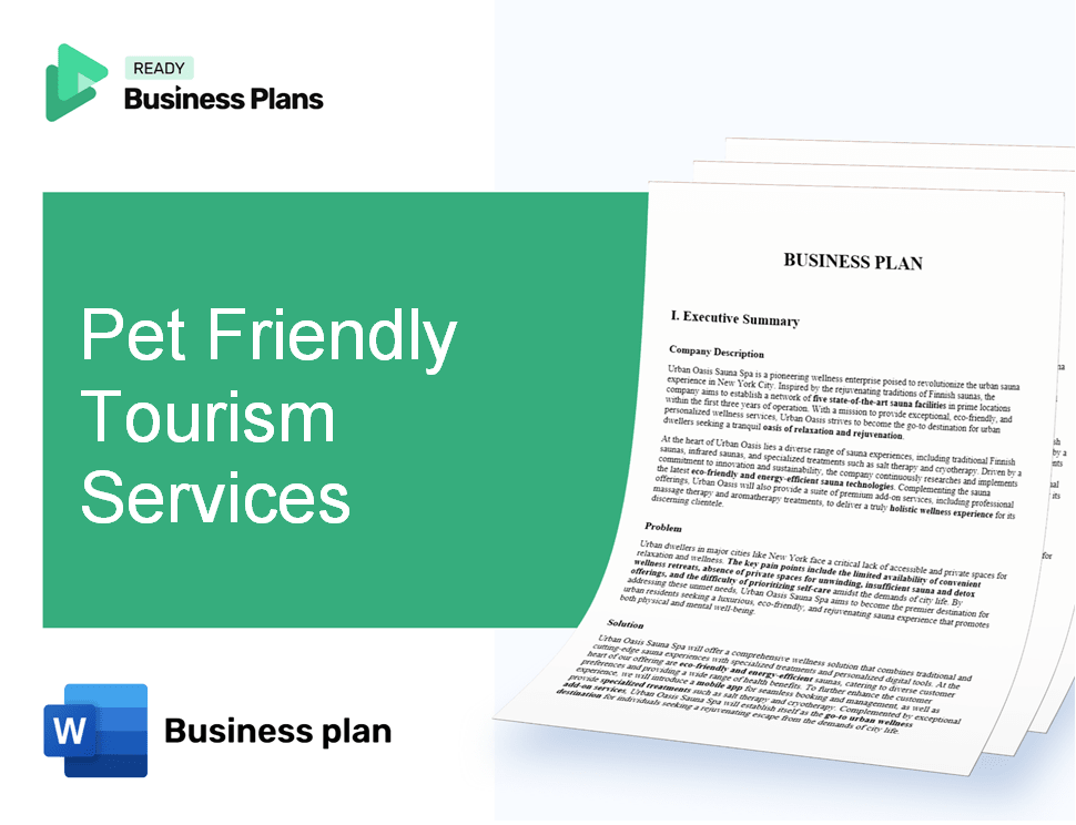 Pet Friendly Tourism Services Business Plan