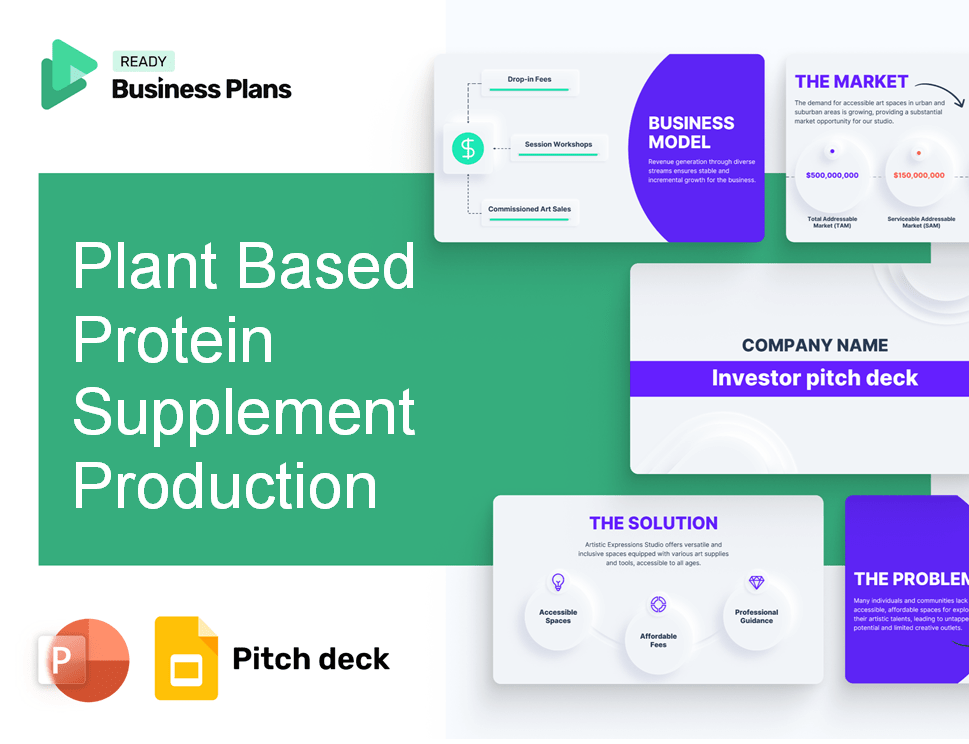 Plant Based Protein Supplement Production Pitch Deck