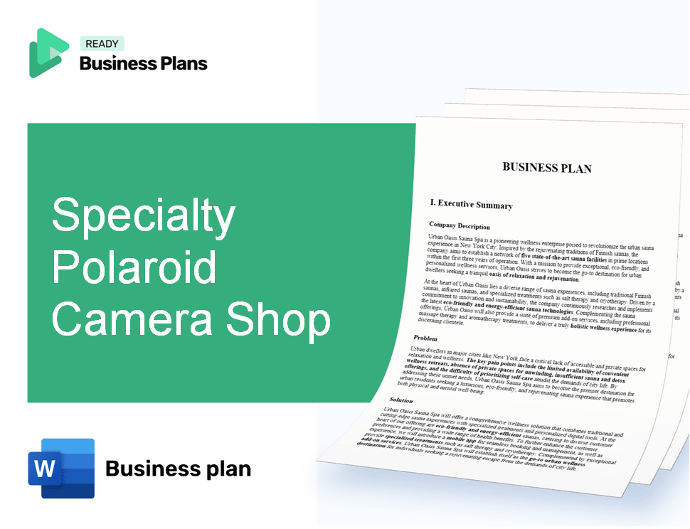 Specialty Polaroid Camera Shop Business Plan