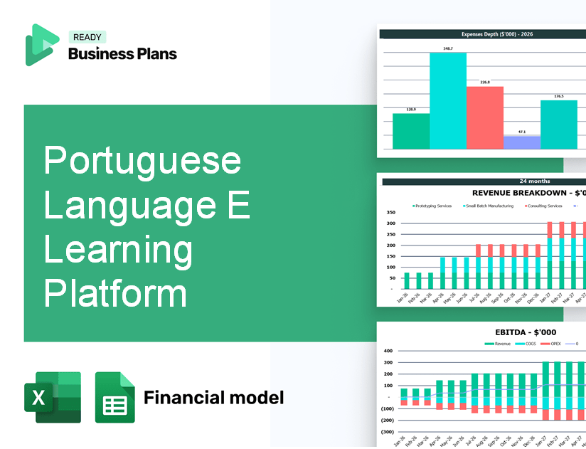 Portuguese Language E Learning Platform Financial Model