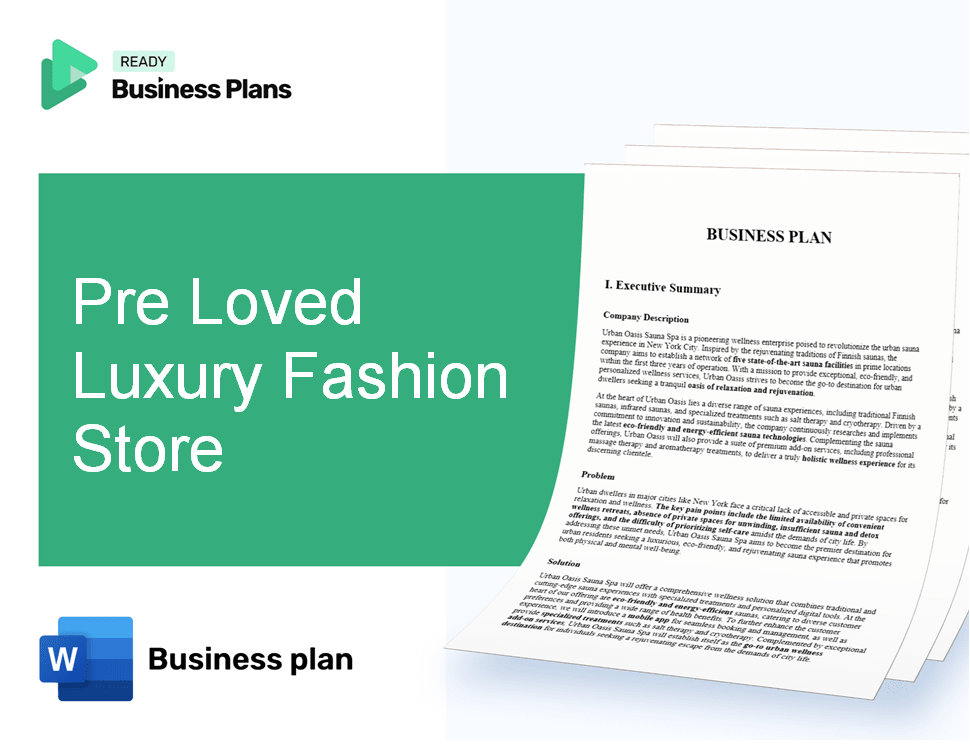 Pre Loved Luxury Fashion Store Business Plan