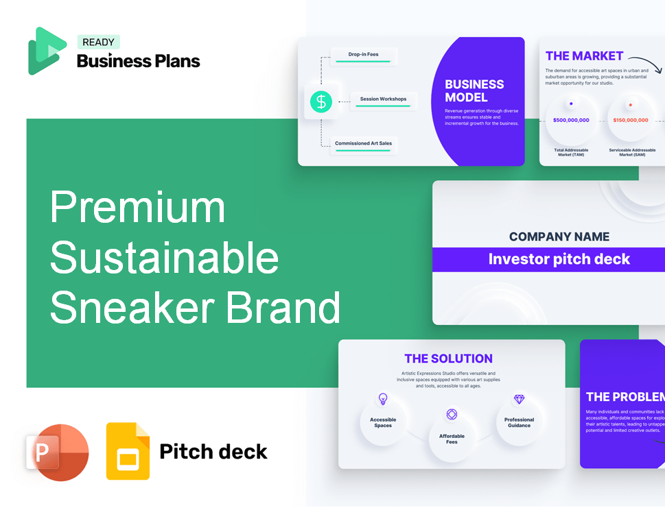 Premium Sustainable Sneaker Brand Pitch Deck