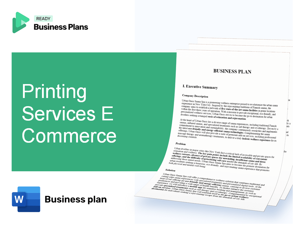 Printing Services E Commerce Business Plan