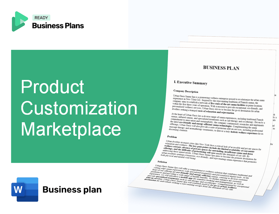 Product Customization Marketplace Business Plan
