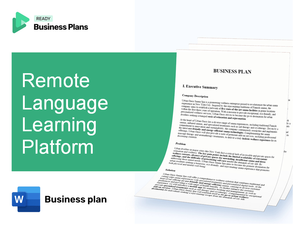 Remote Language Learning Platform Business Plan