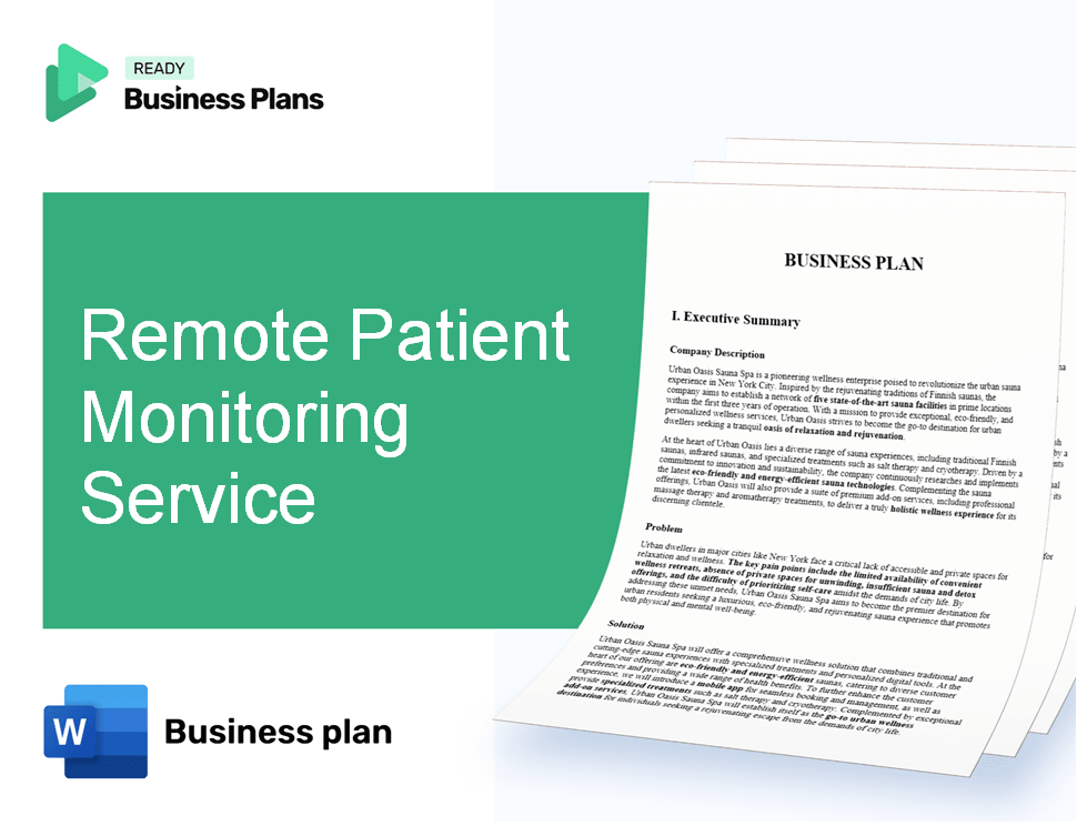 Remote Patient Monitoring Service Business Plan