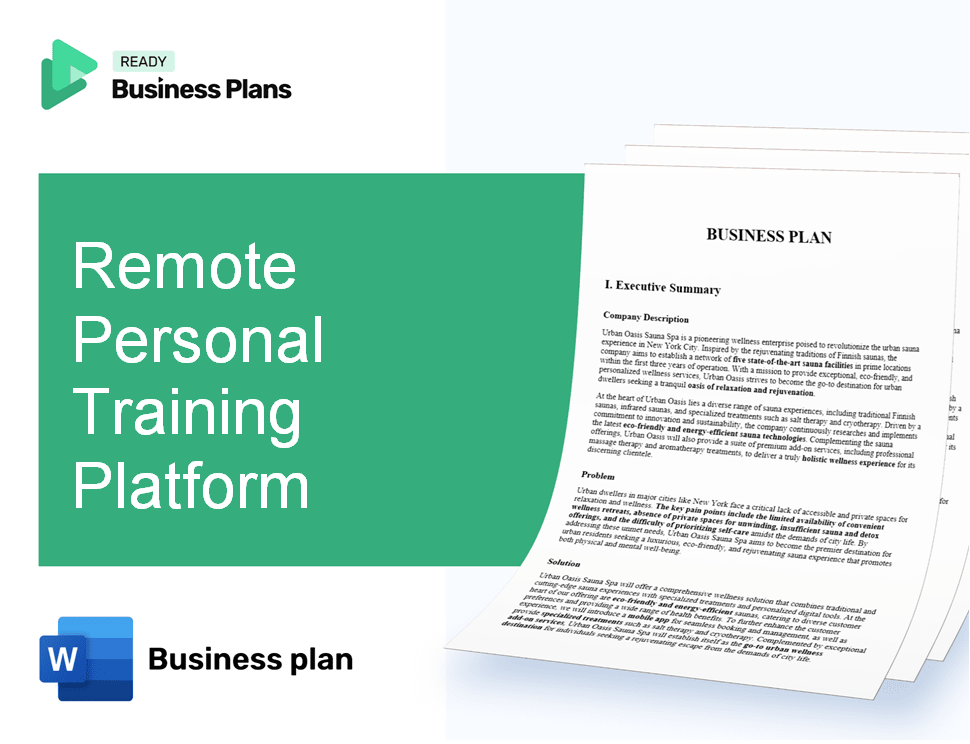 Remote Personal Training Platform Business Plan