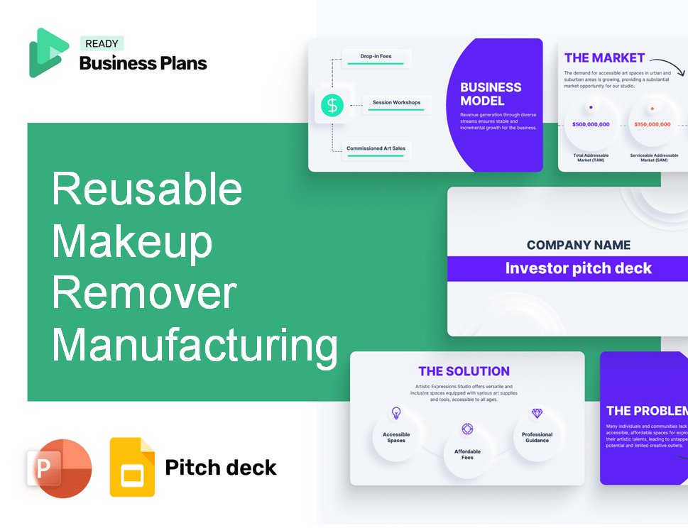 Reusable Makeup Remover Manufacturing Pitch Deck