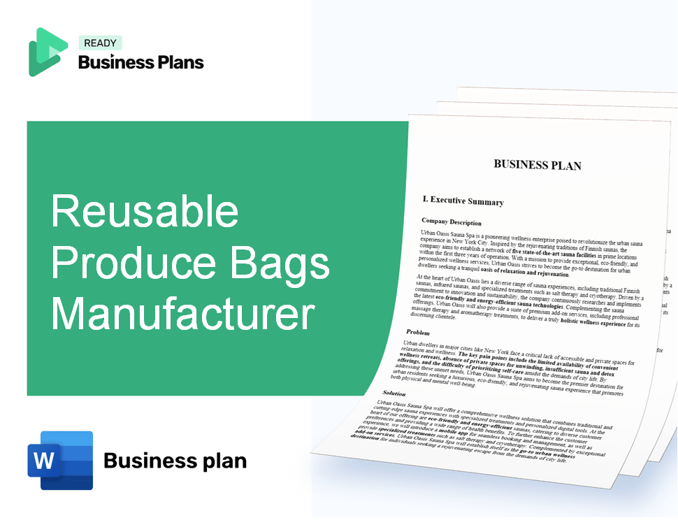Reusable Produce Bags Manufacturer Business Plan