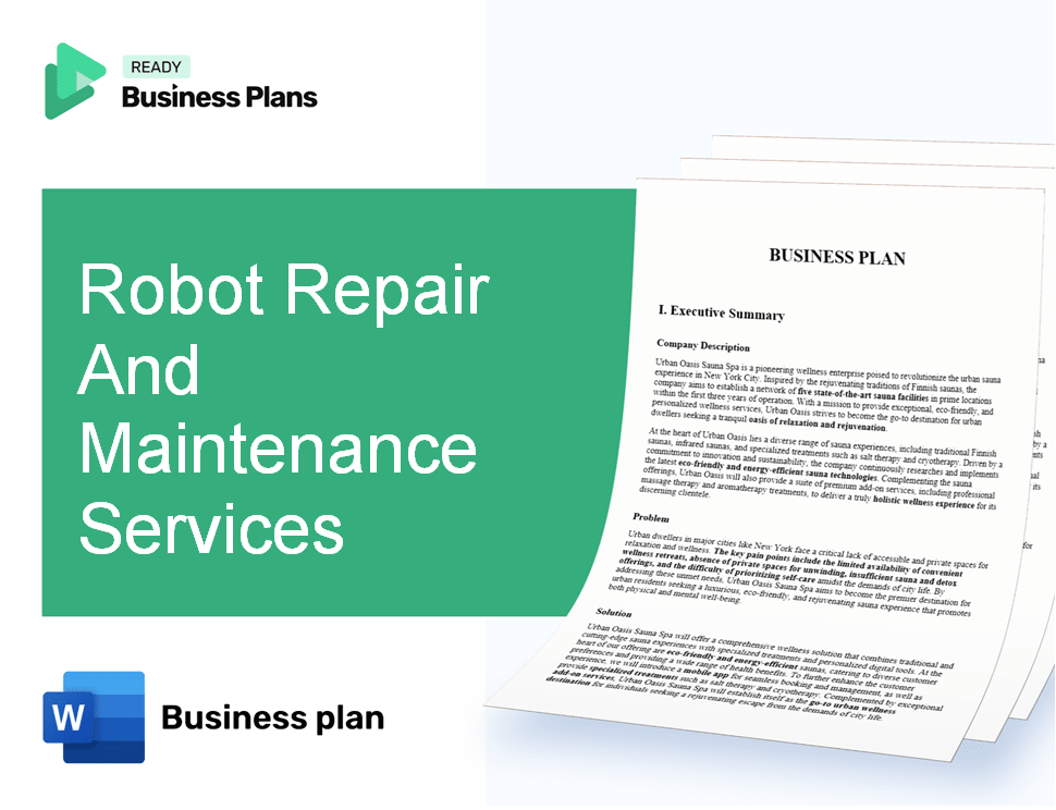 Robot Repair And Maintenance Services Business Plan