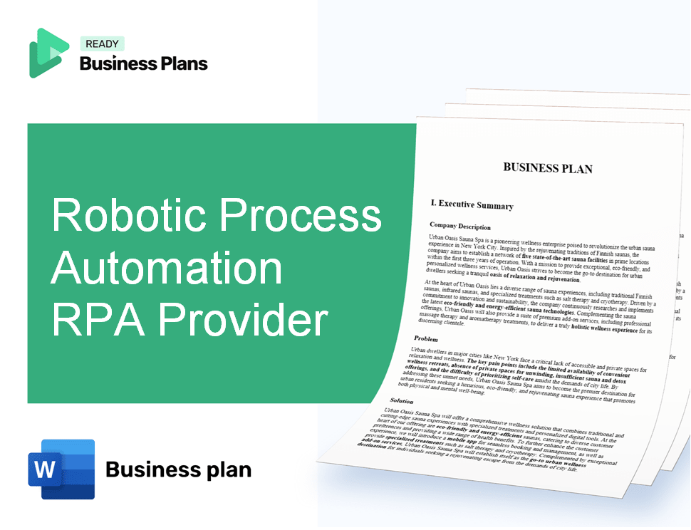 Robotic Process Automation RPA Provider Business Plan