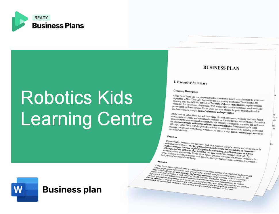 Robotics Kids Learning Centre Business Plan