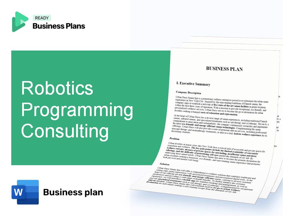 Robotics Programming Consulting Business Plan