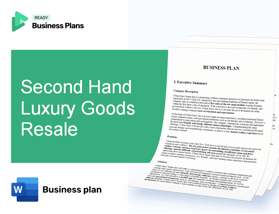 Second Hand Luxury Goods Resale Business Plan