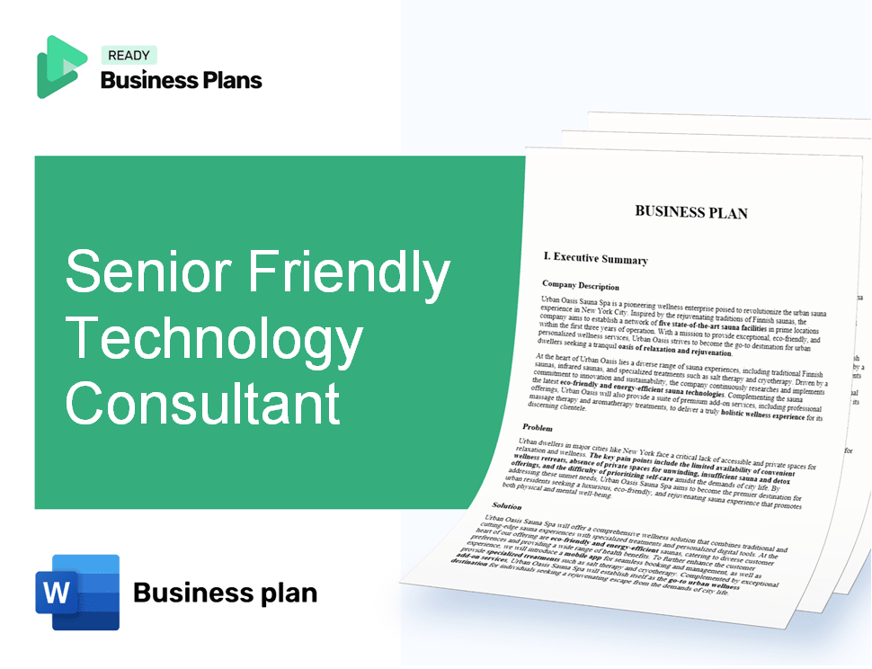 Senior Friendly Technology Consultant Business Plan