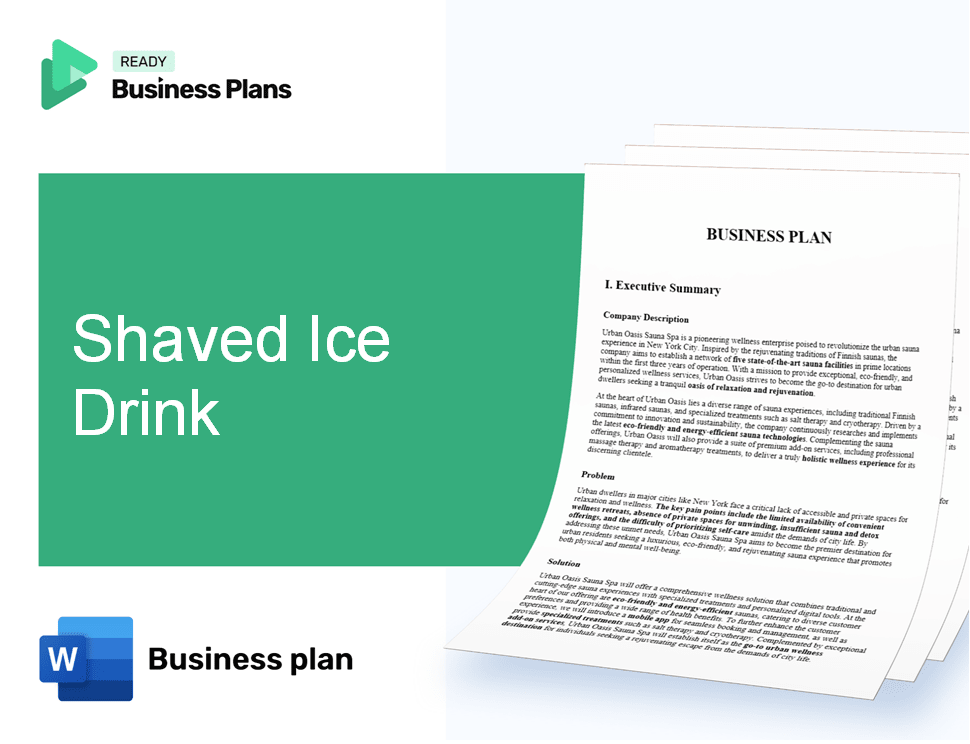 Shaved Ice Drink Business Plan