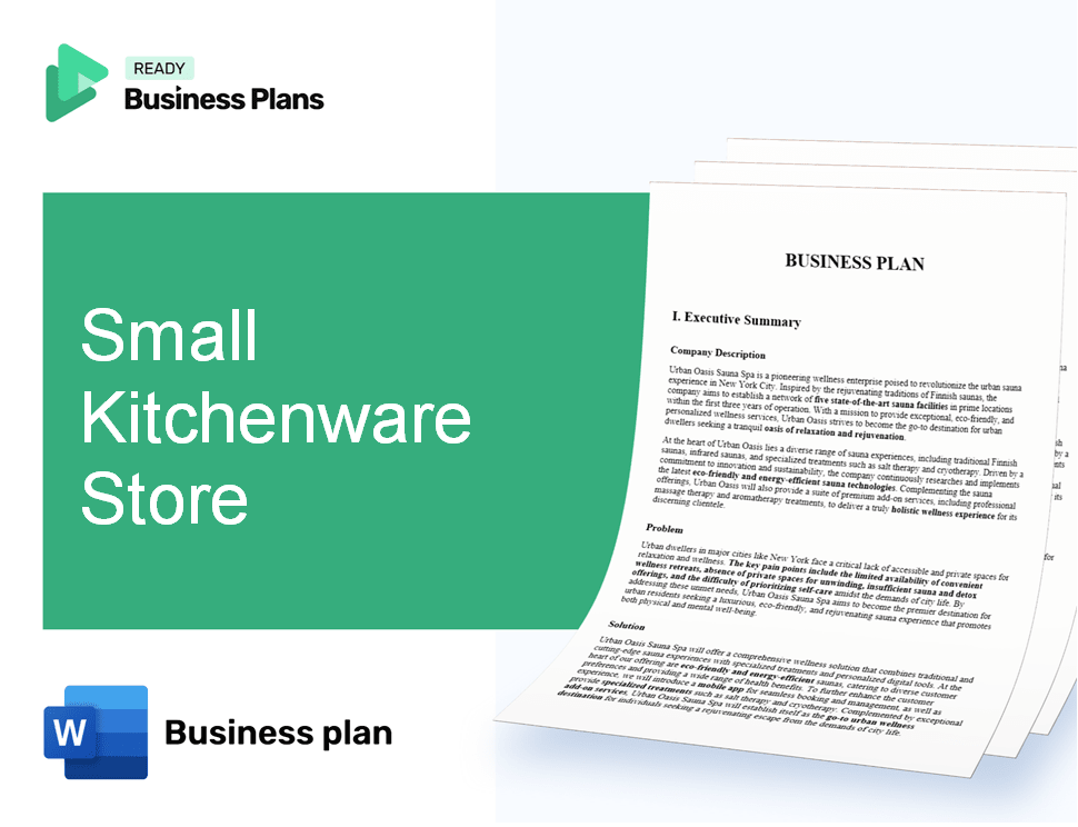 Small Kitchenware Store Business Plan