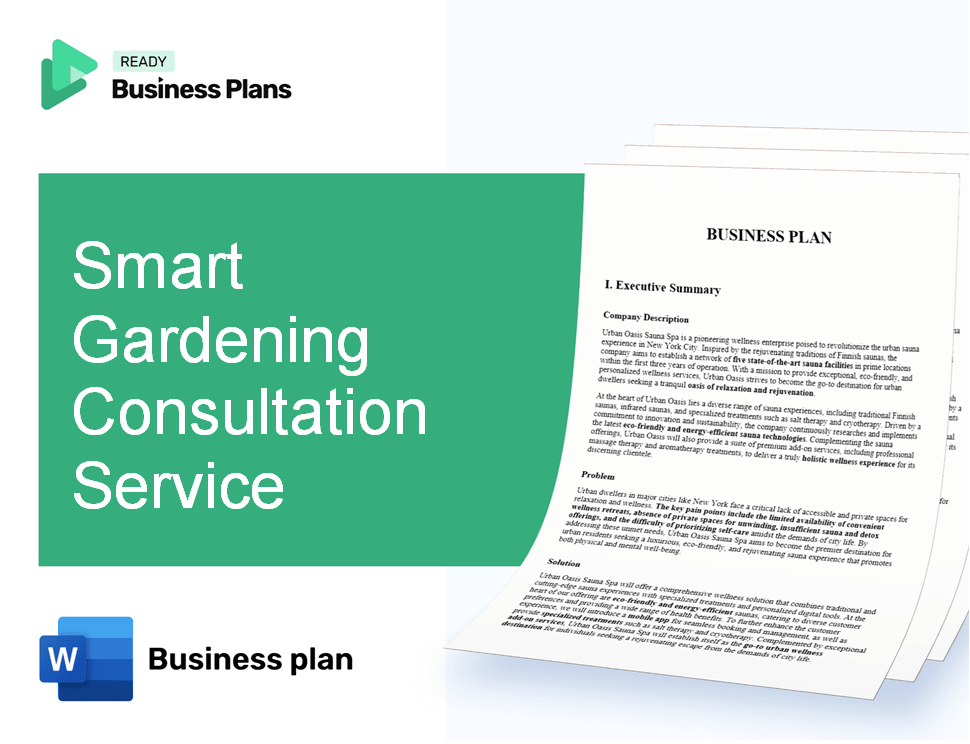 Smart Gardening Consultation Service Business Plan