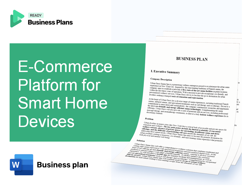 E-Commerce Platform for Smart Home Devices Business Plan
