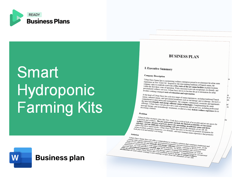 Smart Hydroponic Farming Kits Business Plan