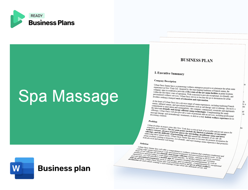 Spa Massage Business Plan