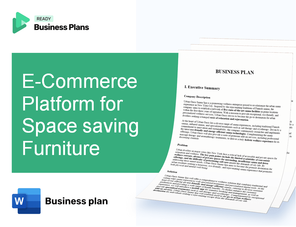 E-Commerce Platform for Space saving Furniture Business Plan