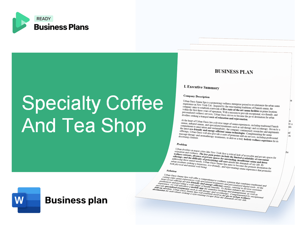 Specialty Coffee And Tea Shop Business Plan