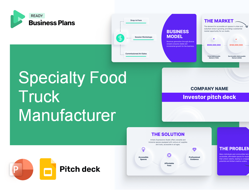 Specialty Food Truck Manufacturer Pitch Deck
