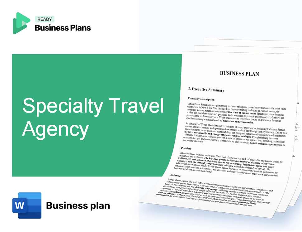 Specialty Travel Agency Business Plan
