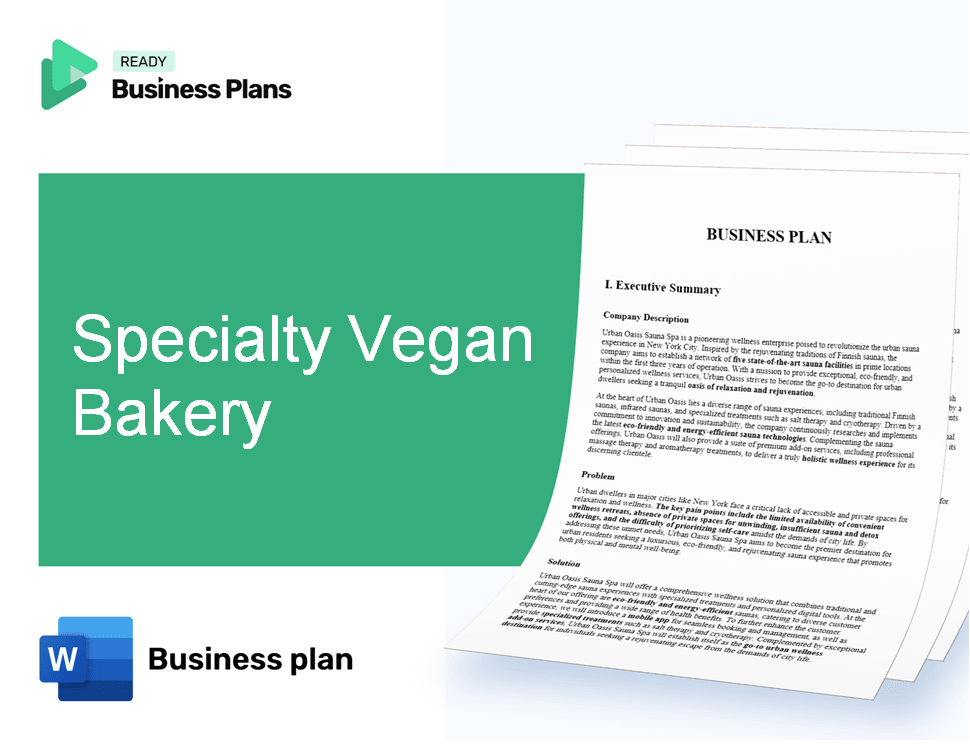 Specialty Vegan Bakery Business Plan